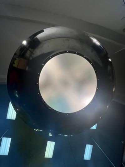 Donald Deskey EXCEPTIONAL PAIR OF MODERNIST ART DECO CHROME AND GLASS SKYSCRAPER CHANDELIERS