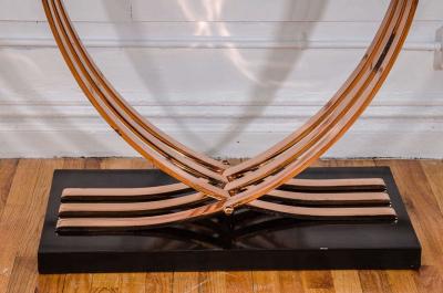 Donald Deskey MODERNIST ART DECO COPPER AND BLACK LACQUER CONSOLE DINING TABLE