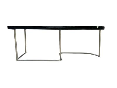 Donald Deskey MODERNIST BLACK LACQUER ART DECO CHROME TUBULAR FRAME PARTNERS DESK