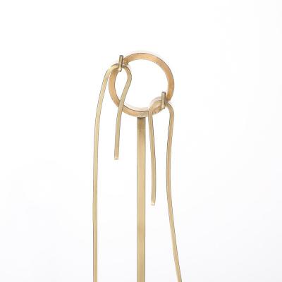 Donald Deskey Mid Century Modernist Sculptural Polished Brass Fire Tool Set by Donald Deskey