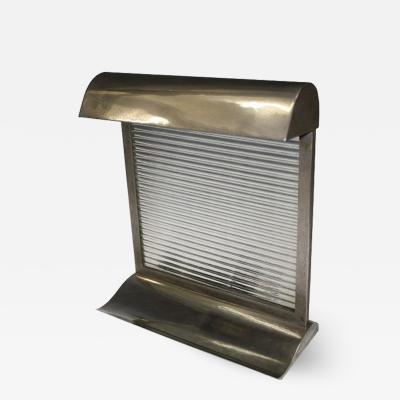 Donald Deskey Modernist Art Deco Nickeled Bronze Table Lamp attributed to Donald Deskey