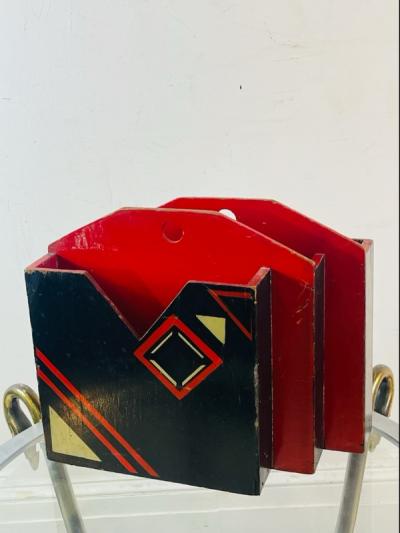 Donald Deskey RARE ART DECO MAGAZINE RACK IN THE MANNER OF DONALD DESKEY