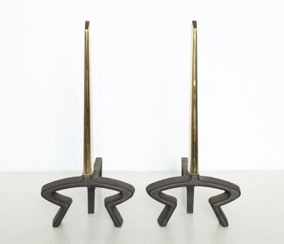 Donald Deskey Seven Piece Fireplace Set by Donald Deskey for Bennett