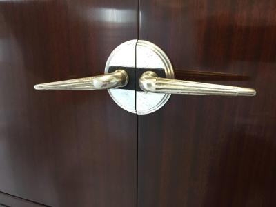 Donald Deskey Style Art Deco Skyscraper Design Secretary Wall Cabinet