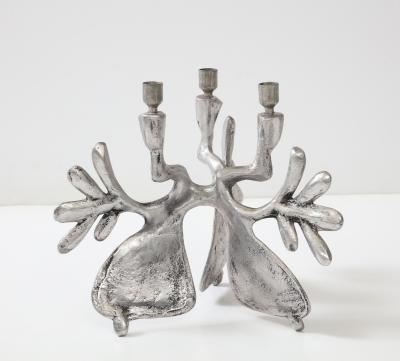 Donald Drumm 1970s Don Drumm Aluminum Modern Candle Holder