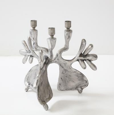 Donald Drumm 1970s Don Drumm Aluminum Modern Candle Holder