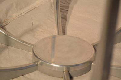 Donald Drumm Minimalist Aluminium Coffee Table in the Style of Donald Drumm circa 1970