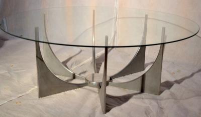 Donald Drumm Minimalist Aluminium Coffee Table in the Style of Donald Drumm circa 1970