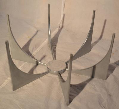 Donald Drumm Minimalist Aluminium Coffee Table in the Style of Donald Drumm circa 1970