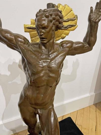 Donald Harcourt De Lue Bronze Helios God of the Sun by Donald De Lue 