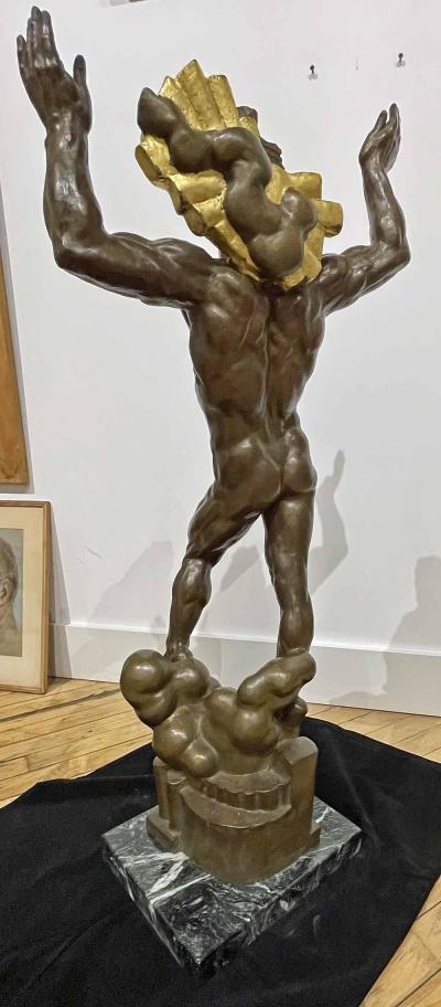 Donald Harcourt De Lue Bronze Helios God of the Sun by Donald De Lue 