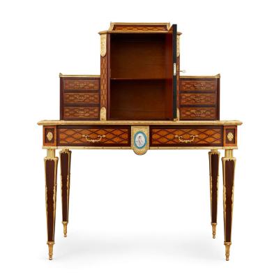 Donald Ross Porcelain and ormolu mounted bonheur du jour by Donald Ross