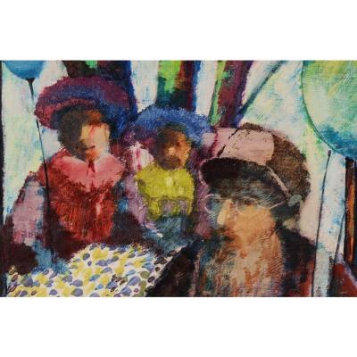 Donald Roy Purdy 1960 s Donald Roy Purdy Modernist Oil Painting