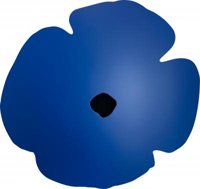 Donald Sultan Blue Wall Poppy