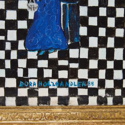Dora Holzhandler Sabbath Eve Meal at the Hotel an Oil by Dora Holzhandler