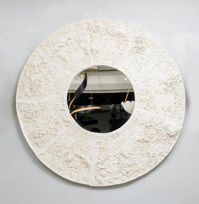 Dora Stanczel Bespoke French Ceramic Circular Luna Mirror