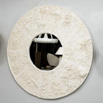 Dora Stanczel Bespoke French Ceramic Circular Luna Mirror