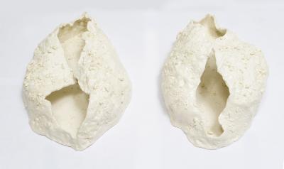 Dora Stanczel French Bespoke Organic Mona Sconces by Ceramicist Dora Stanczel