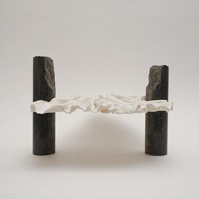 Dora Stanczel OCEANINE porcelain and Eclisseo granite sculpture