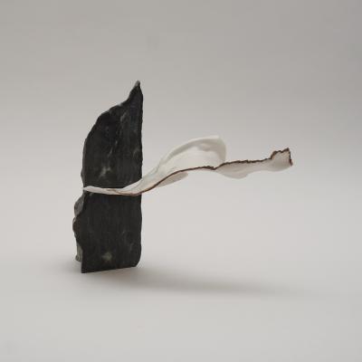 Dora Stanczel PICCOLO IMAGO III porcelain and Eclisseo granite sculpture