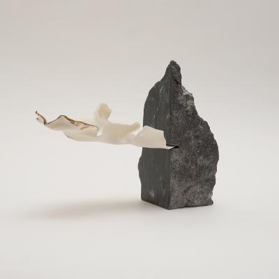 Dora Stanczel PICCOLO IMAGO III porcelain and Eclisseo granite sculpture