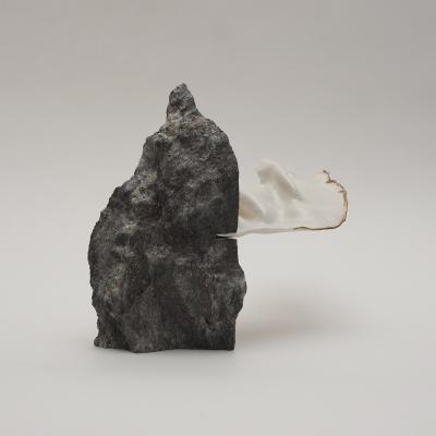 Dora Stanczel PICCOLO IMAGO III porcelain and Eclisseo granite sculpture