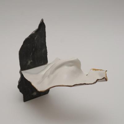 Dora Stanczel PICCOLO IMAGO III porcelain and Eclisseo granite sculpture