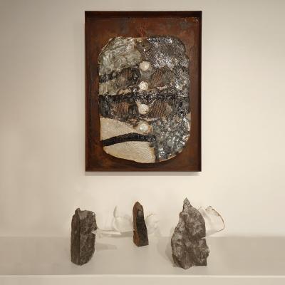 Dora Stanczel PICCOLO IMAGO III porcelain and Eclisseo granite sculpture