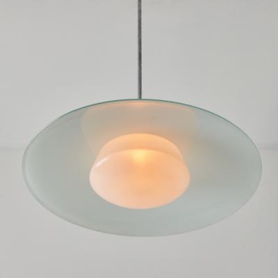 Doria Leuchten 1950s Model 913 3522 55 Glass Metal Ceiling Lamp By Wolfgang T mpel for Doria