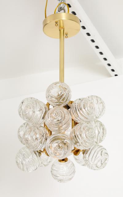 Doria Leuchten 1960s Doria Swirled Glass Ball Light Fixture