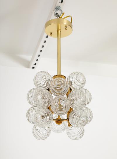 Doria Leuchten 1960s Doria Swirled Glass Ball Light Fixture