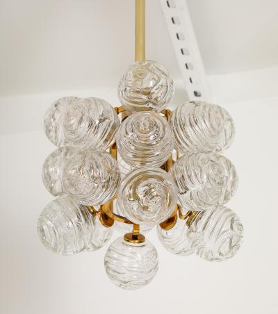 Doria Leuchten 1960s Doria Swirled Glass Ball Light Fixture