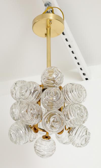 Doria Leuchten 1960s Doria Swirled Glass Ball Light Fixture