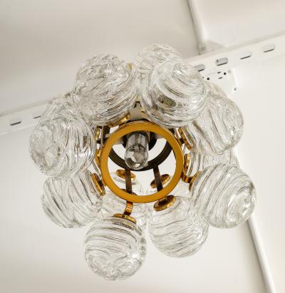 Doria Leuchten 1960s Doria Swirled Glass Ball Light Fixture