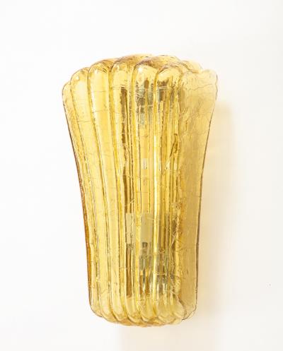 Doria Leuchten Doria Amber Glass Shell Sconces 2 PAIRS