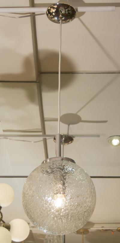 Doria Leuchten Doria Handblown Crater Pattern Glass Pendants