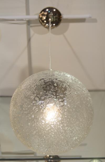 Doria Leuchten Doria Handblown Crater Pattern Glass Pendants