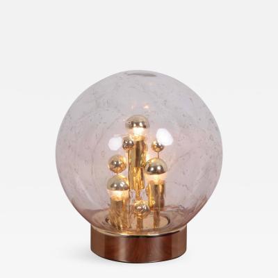 Doria Leuchten Huge Handblown Glass Globe Table Lamp by Doria
