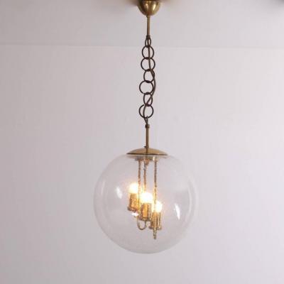 Doria Leuchten Huge Round Brass Sputnik Chandelier or Pendant Lamp by Doria