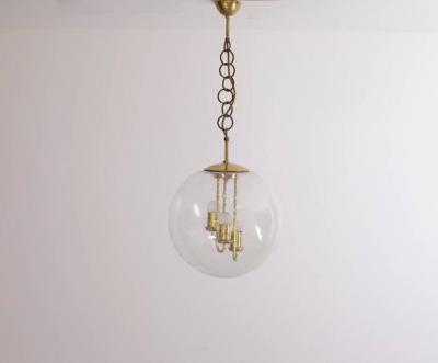 Doria Leuchten Huge Round Brass Sputnik Chandelier or Pendant Lamp by Doria