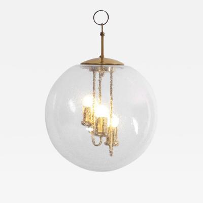 Doria Leuchten Huge Round Brass Sputnik Chandelier or Pendant Lamp by Doria