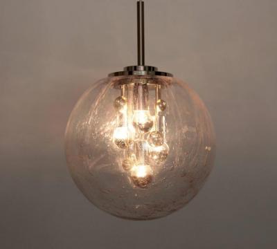 Doria Leuchten Huge Sputnik Bubble Glass Pendant Lamp by Doria