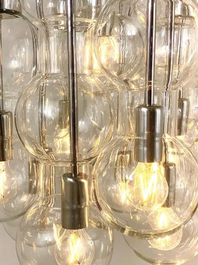 Doria Leuchten Impressive Doria Cascading Hourglass Chandelier Space Age Germany 1960s