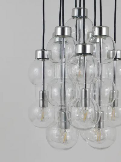 Doria Leuchten Impressive Doria Cascading Hourglass Chandelier Space Age Germany 1960s