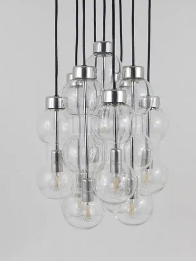 Doria Leuchten Impressive Doria Cascading Hourglass Chandelier Space Age Germany 1960s