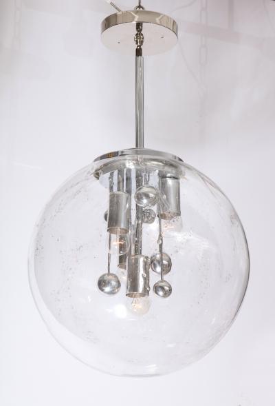 Doria Leuchten Large Murano Glass Globe Sputnik Pendant 