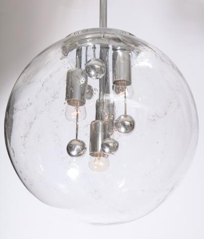 Doria Leuchten Large Murano Glass Globe Sputnik Pendant 