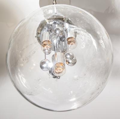 Doria Leuchten Large Murano Glass Globe Sputnik Pendant 