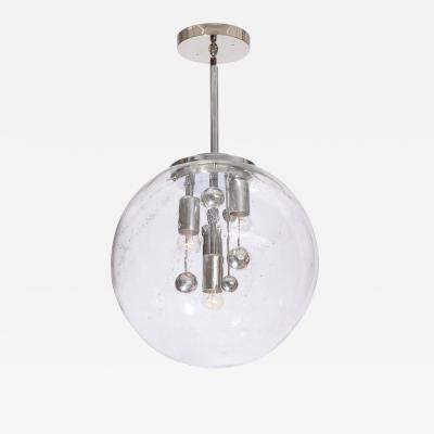 Doria Leuchten Large Murano Glass Globe Sputnik Pendant 