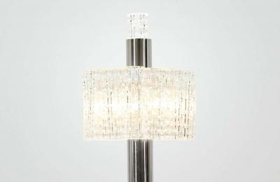 Doria Leuchten Mid Century Chrome Murano Table Lamp by Doria Leuchten
